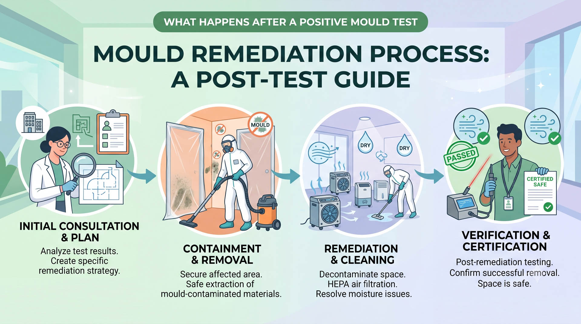 What Happens After a Positive Mould Test: Removal, Remediation & Verification
